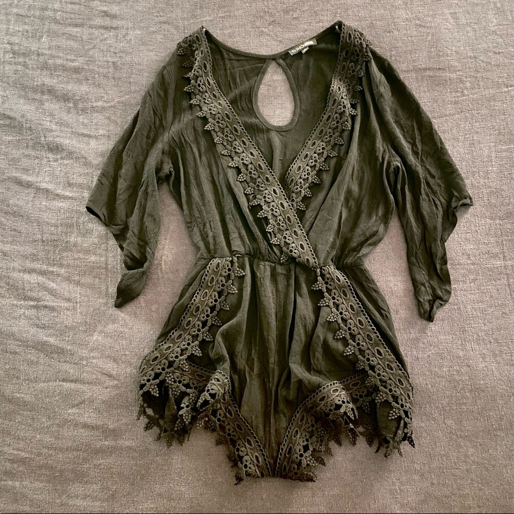 Fashion Nova Selfless Romper - Black Size S - Picture 3 of 15